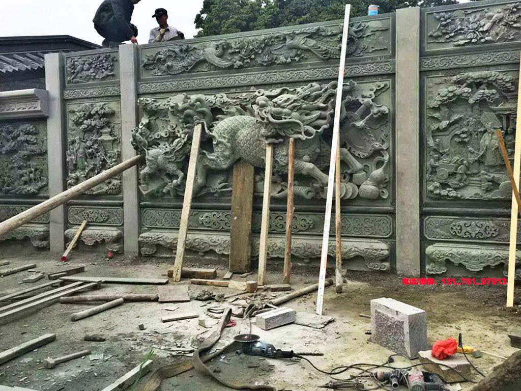 企业大门口迎门墙_山西农村迎门墙浮雕壁画图片大全