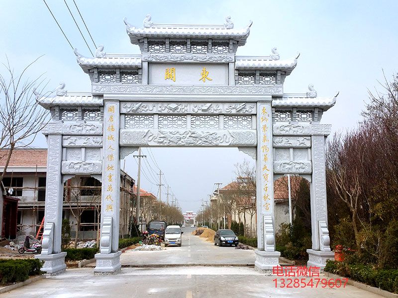 大型街道牌楼建立的意义和 景区古建牌坊的雕刻手法
