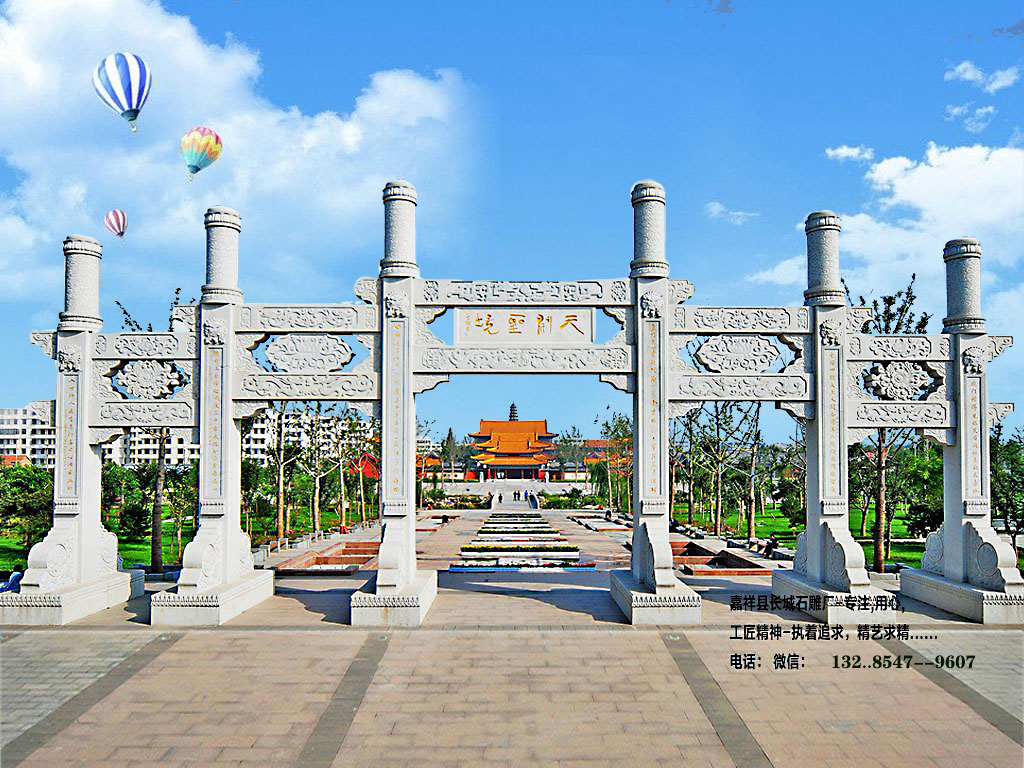 大型街道牌楼建立的意义和 景区古建牌坊的雕刻手法