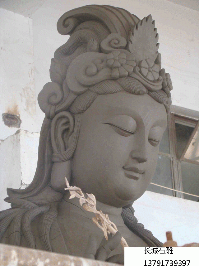 观音头像泥塑效果